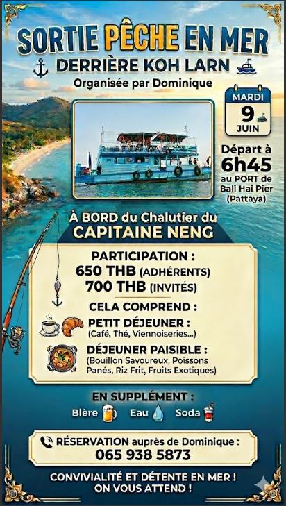 Pêche en mer 9 juin 2026